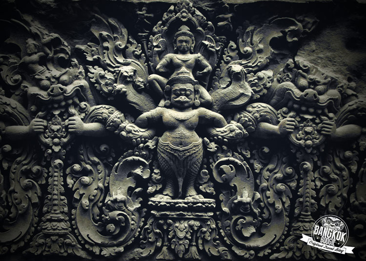 fresque garuda et rama mythologie hindoue thai khmere