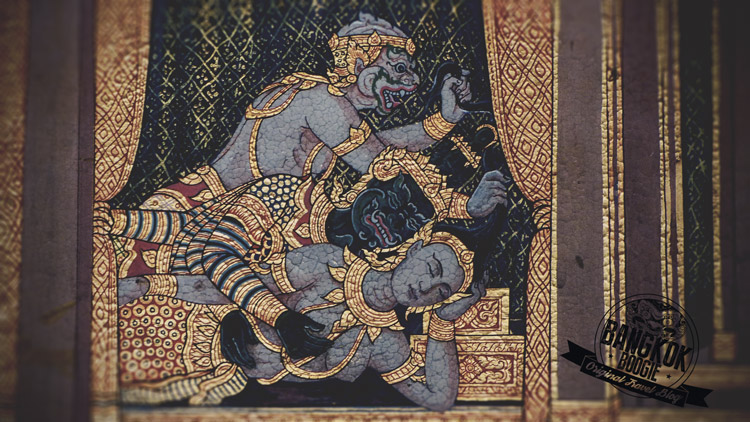 Hanuman peinture Wat Phra Kaeo et Tosakan